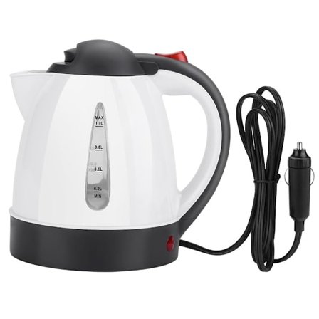 Bærbar Bilkedel 24V Hurtig Kogning, Rustfrit Stål Lastbilkedel Varmekedel Elektrisk Kedel, til Varmt Vand Te Kaffe Fremstilling Kørsel Camping