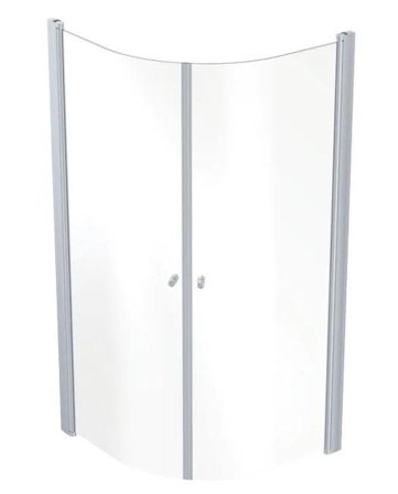 Contura Showerama 10-4 Duschhörna aluminium/klarglas 900 x 900 cm, Badrum