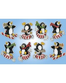 Plastik Canvas Pinguine 6-er Pack