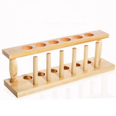 Reagensrørstativ av tre sentrifugerørholder Labrørstativ