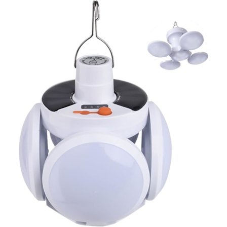 Solcellsdriven Multifunktionell Nöd-LED-Lampa med USB-Laddning, Vikbar Lampa, Utomhus LED-Lampor Perfekt för Strömstörningar, Tältcamping