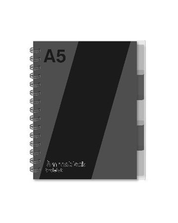 Anteckningsblock A5 70g 120 blad med 5 avdelare - Lyreco - Kontorsmaterial - Block och anteckningsböcker - Anteckningsblock