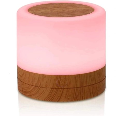 Touchlampe til soveværelsesnatbord - Lille sengelampe med USB-opladning, 5 lysstyrker & 13 RGB-farver