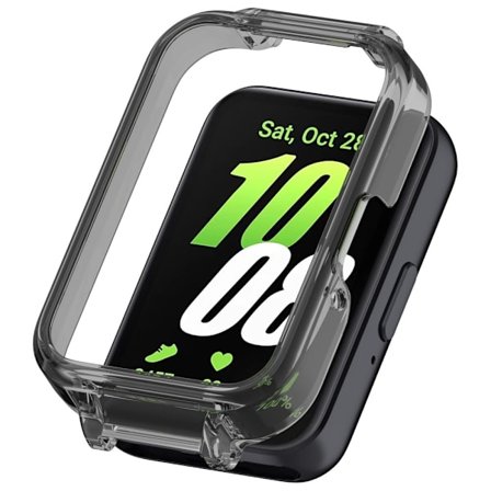 Samsung Galaxy Fit3 SM-R390 Anti-collision Stöttålig Watch Case Protective Frame - Genomskinlig Svart