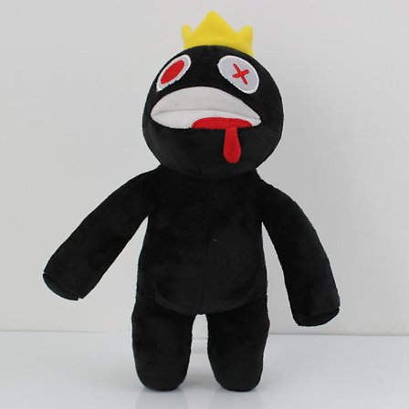 Rainbow Friends Rainbow Friends Sød Plys Legetøj Julegave Dukke(Som vist på billedet,Sort iført krone 20cm)