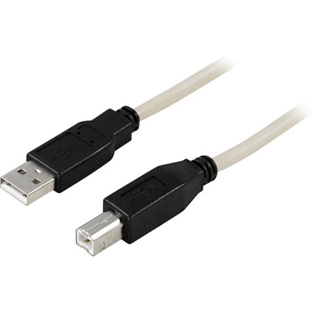 Deltaco USB-205S - USB-kabel - USB (hann) til USB-type B (hann) - USB 2.0 - 50 cm - formstøpt - svart