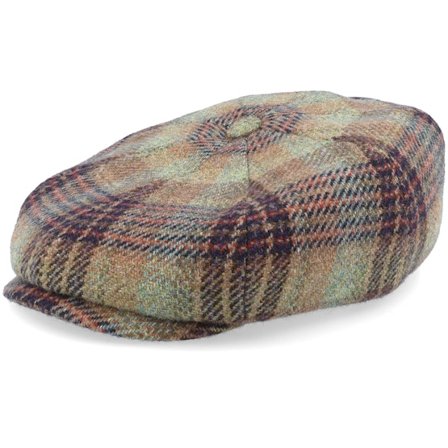 Stetson - 8-panel Cap Wool Garage Beige/Brown/Khaki Flat Cap Flatcap Brown Cap - @ Hatstore