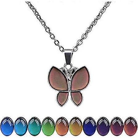 Personlig Temperatursensitivt Fargeendrende Anheng Halskjede Assorterte Stiler Unisex Beste Gaver Rustfritt Stål Kjede Smykker