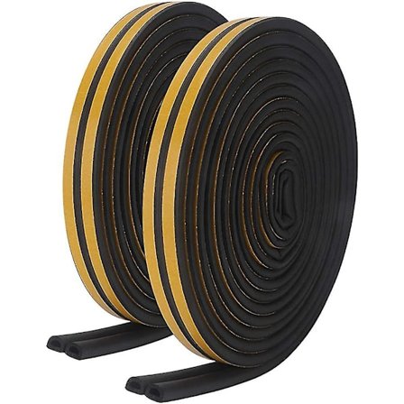 Tætningstrimmel. Garagedørs Tætning. Sort