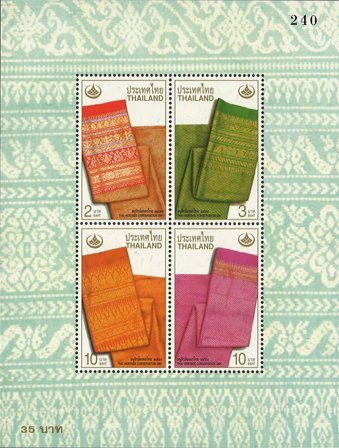 Thailand 2001 - Folklore Kunst Tekstil - Postfrisk miniark