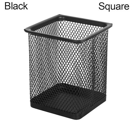 Mesh Pen Pot Pennhållare SVART FYRKANTIG KVADRAT