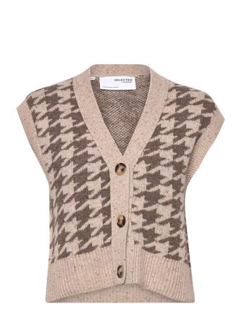 Slfbirdy Knit Vest W Patterned Selected Femme