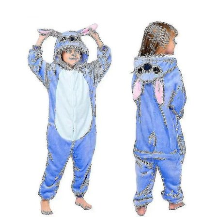 Disney Lilo & Stitch Onesie Pyjamas Børn Plys Kigurumi Onesies Vinter Varmt Tøj Julegave