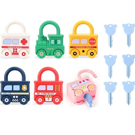 Nøgle- og låsespil til børn - Motoriske færdigheder Sensorisk spil