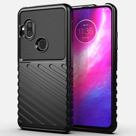 Motorola One Hyper - Twill Textur Skal - Svart Svart