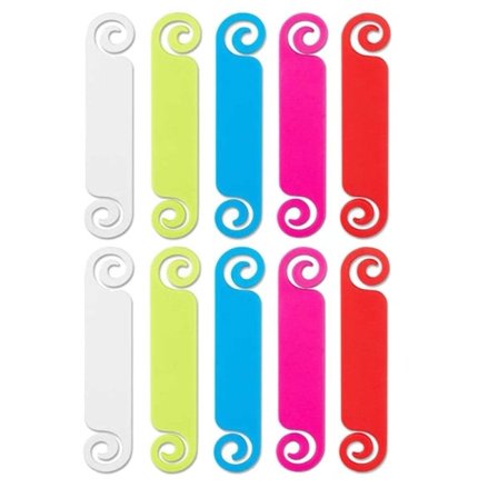 Kabelmærker Kabelstyringsmærker Flerfarvede Kabelmærker Ledningsidentifikationsmærker til USB Computer Mobiltelefonkabel 10 stk. sæt