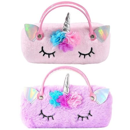 2 kpl Suloisia yksisarvislasikoteloita Kannettava kotelo laseille Aurinkolasikotelo Matkalasien järjestäjä