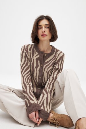 NA-KD Knitted Cardigan - Cardigans - Multicolor - XS (EU 32)