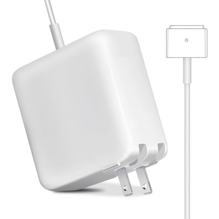 Erstatningslader for Mac Book Air AC 45W Strømadapter med T-Tip-formet kontakt, lader for Mac Book Air 11 tommer og 13 tommer (2012-2017)