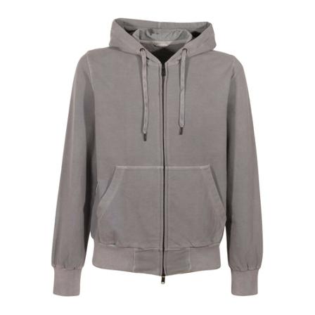 Circolo 1901, Full zip sweatshirt with hood Grijs, Heren, Maat:S