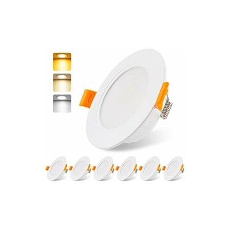 230V 5W Ekstra Flade LED Indbyggede Spotlight Sæt af 6, Indbyggede Loftlampe, 3000/4000/6000K LED Spotlight, IP54 Loft Spotlight til Badeværelse