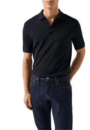 Eton Piqué I Pima-bomull Skjortor Herr Blå L