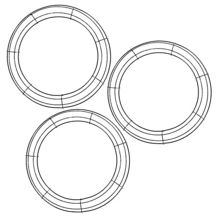3 stk. Jern Blomsterkrans Jernramme Dekorativ Kransløkke Boligindretning