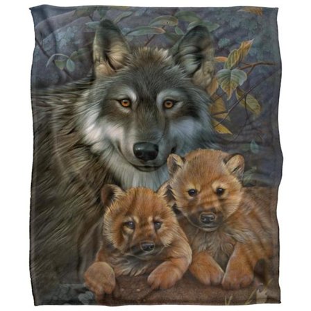 JQ Licensing Silky Wolf Supersoft Filt En Storlek Flerfärgad