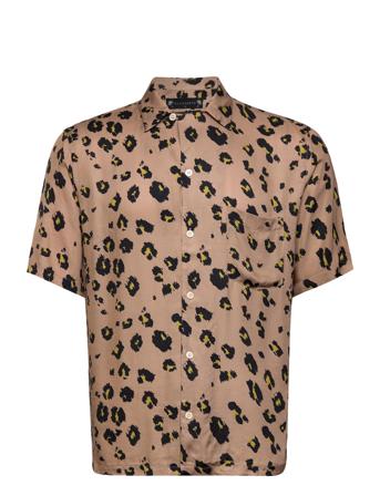 Manado Ss Shirt Kortermet Skjorte Beige AllSaints*Betinget Tilbud