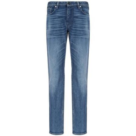 Emporio Armani, Jeans Blauw, Heren, Maat:W31,leer
