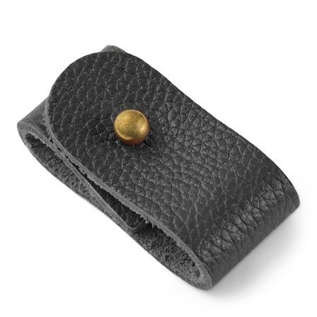 Cable Organiser | Black Leather | Narrow for Men