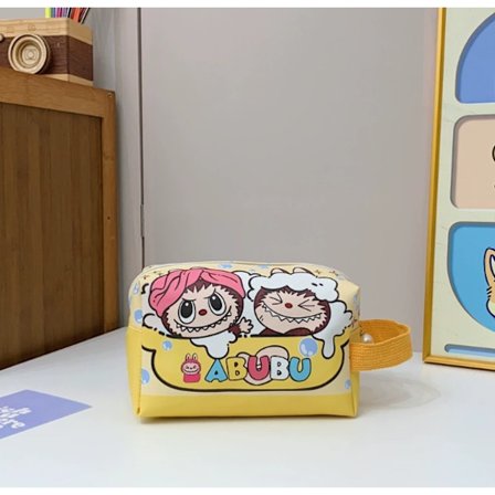 Labub Handbag, Small Square Bag, Portable Makeup Bag for Women, Large Capacity Skincare Travel Bag, Storage Bag