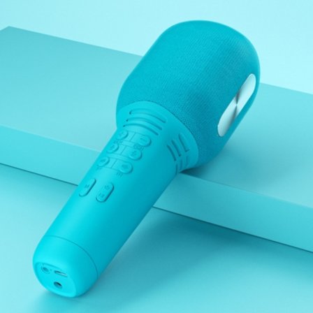K9 Trådlös Bluetooth-mikrofon Mobiltelefon Sjung Mikrofon(Blå)