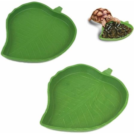 2 stk. reptilfoderskåle, madskåle til skildpadder, reptiltallerkener, madskåle til bladreptiler, skåle til bladreptiler, reptiltallerkener
