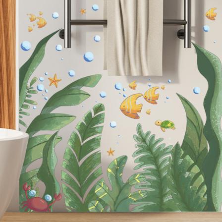 Merenalainen merileväseinätarra Tropiikkalaiset kalat Seinätarrat Lasten makuuhuone Kylpyhuoneen seinäkoriste