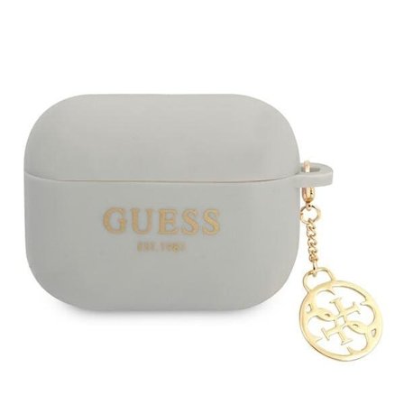 Guess GUAPLSC4EG AirPods Pro-deksel grå/grå Silikon Charm 4G Collection