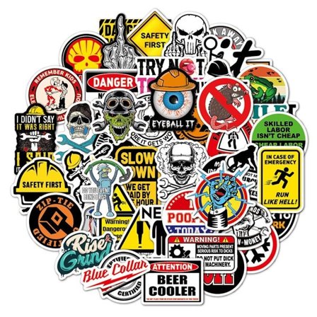 Klistermärken Säkerhetstema 50-pack