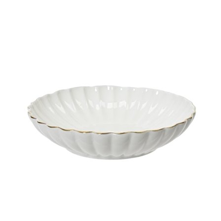 Tallerken SHELL D20xH4,5cm, porcelæn