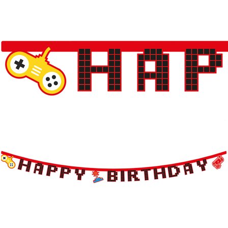 Happy Birthday Guirlande Gaming Party