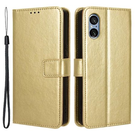 SKALO Sony Xperia 5 V Plånboksfodral i PU-Läder - Guld