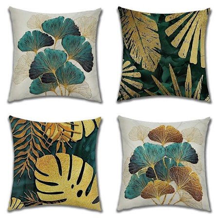 4 stk. Vintage Putetrekk i Lin - Grønn