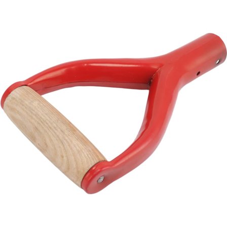 Kraftværktøjshåndtag, Spadehåndtag Y-format 12,22 Tommer Spadhåndtag med Indvendig Diameter med Trægreb til Havegravningsværktøj (Rød)