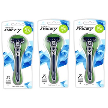 Rakhyvel för män, Dorco Pace7 3-pack inkl 6st rakblad