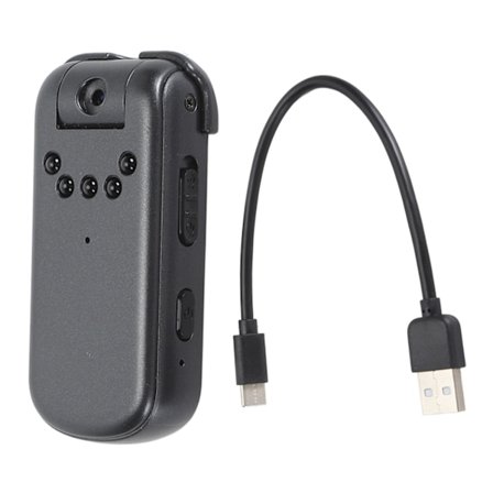 WiFi Bärbar Kamera 1080P Nattvision Rörelsedetektering Bärbar Ryggklämma Videobandspelare för Brottsbekämpning Sport 64GB