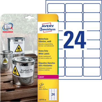 Avery Etikett 63,5x33,9 mm