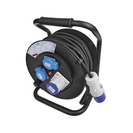 Kaapelikela CEE 25M 3x2,5mm² (2x Schuko + 1x CEE)