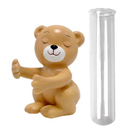 Liten björn Provrör Blomvas DIY Hydroponic Plant Blomsterarrangemang Prydnad för kontor i vardagsrummet