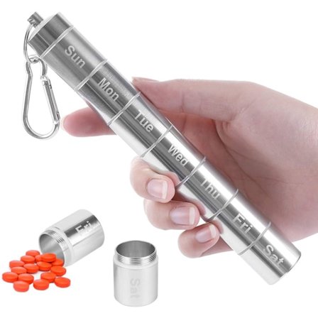 Ugentlig pilleorganisator 7-dages pilleæske Stor rum Fugtbestandig bærbar pillebeholder