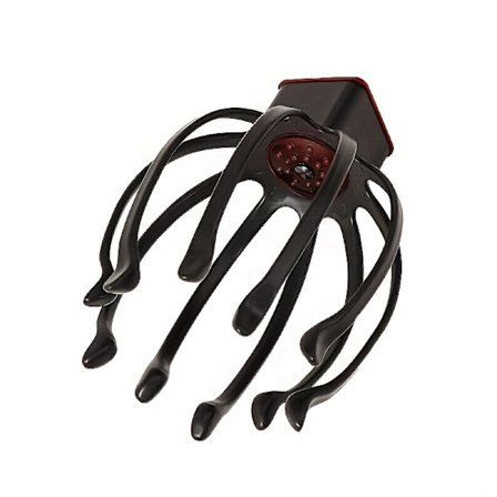 Elektrisk blæksprutte klo hovedbundsmassageapparat, USB genopladelig 3-trins justerbar bærbar vibrationsmassageapparat