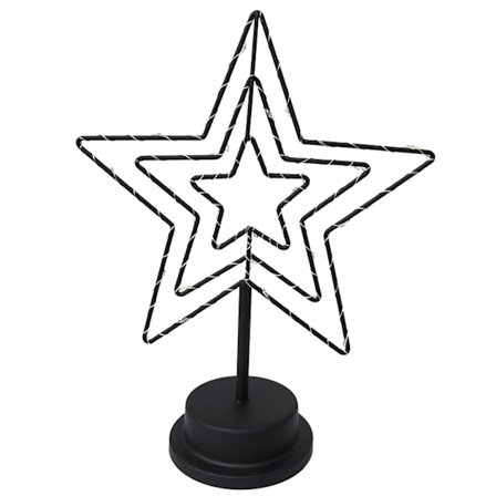 Nattlampa Lron Dekorativ Lampa, Batteridriven Järnbordslampa, Varm Ljus LED-lampa Trådbunden Järndekorativ Lampa Semester Sovrum Romantisk Sängbord 